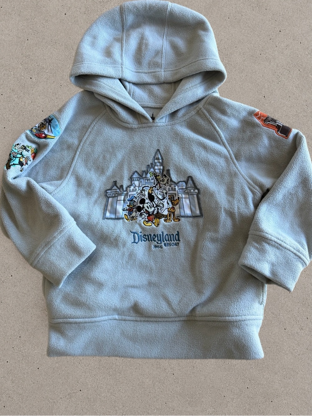 Disneyland size 6T Light Blue Kids Hoodie with Classic Disney Castle Graphic